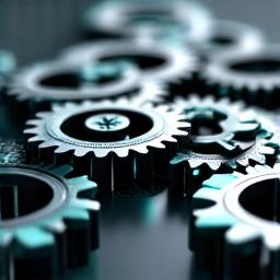 連動して動く歯車